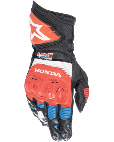 ALPINESTARS rukavice GP PRE R3 HONDA kolekcia čierna/červená fluo/modrá/biela 2024