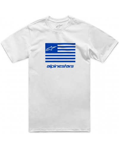 ALPINESTARS tričko FLAG CSF biela/modrá