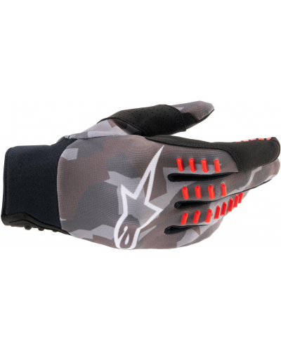 ALPINESTARS rukavice SMX-E grey camo/fluo red