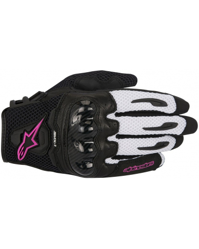 ALPINESTARS rukavice STELLA SMX-1 AIR CARBON dámske Black / White / fuchsia