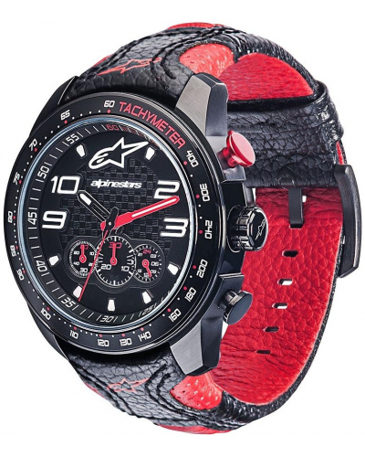 ALPINESTARS hodinky TECH CHRONO leather/black/red