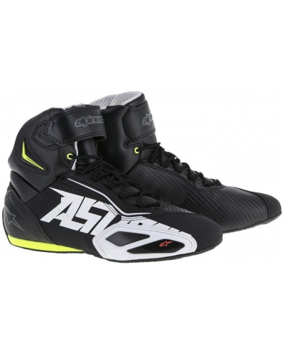 ALPINESTARS topánky FASTER - 2 Black / White / yellow / fluo red