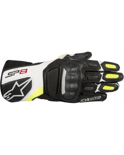 ALPINESTARS rukavice SP-8 v2 black/white/yellow fluo