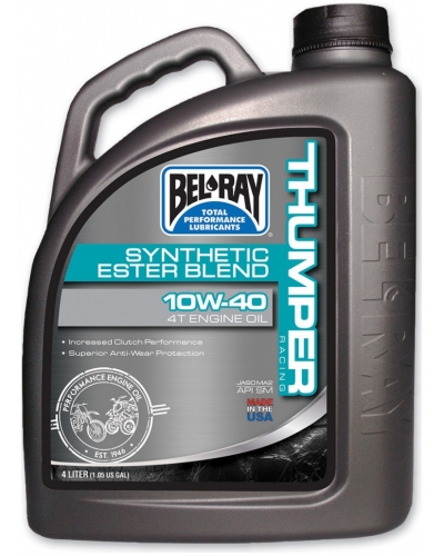 BELRAY motorový olej THUMPER RACING Synthetic Ester Blend 4T 10W40 4L