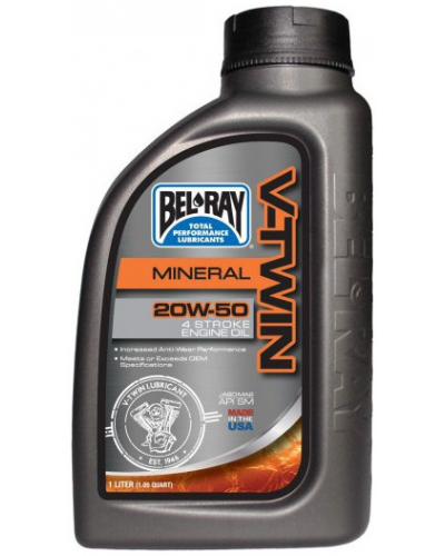 BELRAY motorový olej V-TWIN Mineral 20W50 1L