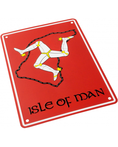 BIKE-IT parkovací cedule Isle Of Man red