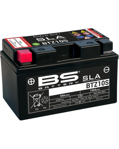 BS-BATTERY továrni aktivovaná motocyklová batéria BTZ10S (YTZ10S)
