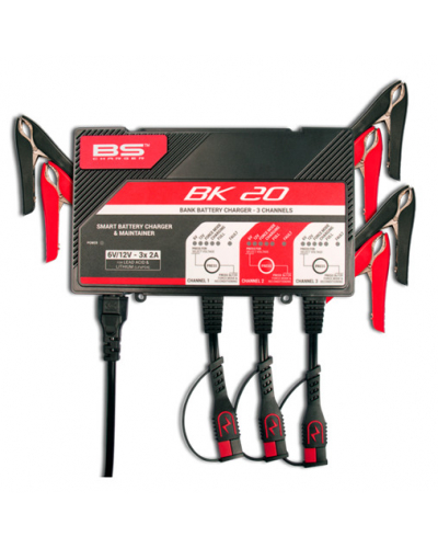 BS-BATTERY 3 channels bank BK20 (suitable also for Lithium) 12V 2A