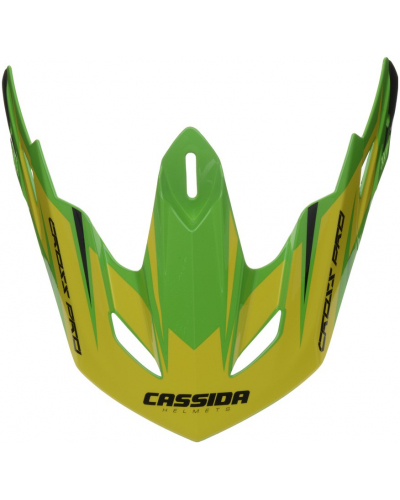CASSIDA kšilt pro přilby Cross Pro zelená/žlutá fluo/černá seriová délka kšiltu