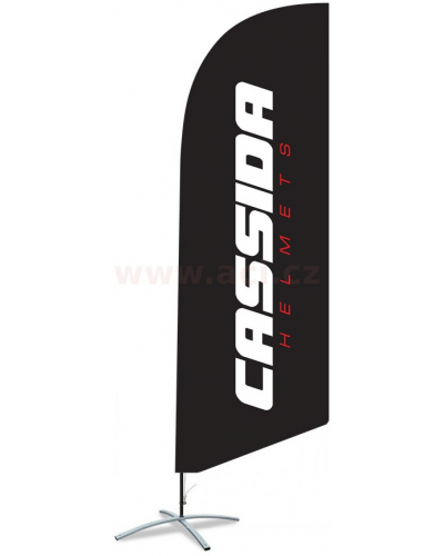 CASSIDA vlajka černá vč. stojanu zátěže a obalu výška 2.5 m