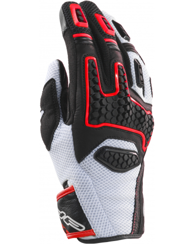 CLOVER rukavice GTS-3 white/red/black