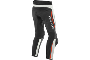 DAINESE nohavice ALPHA white/black/fluo red