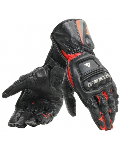 DAINESE rukavice STEEL-PRO black / fluo red