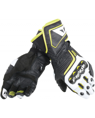 DAINESE rukavice CARBON D1 LONG black/white/fluo yellow