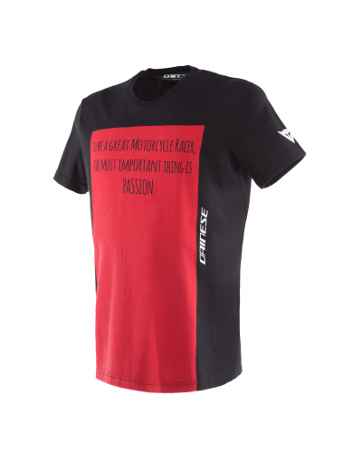 DAINESE tričko RACER-PASSION black / red