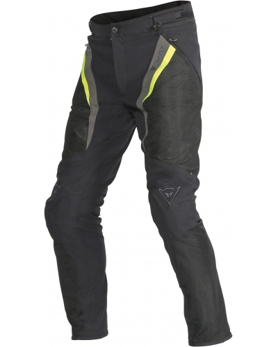 DAINESE kalhoty DRAKE SUPER AIR TEX black/fluo yellow/dark grey