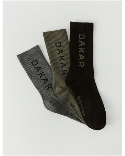 DAKAR ponožky DKR ATHLAN 3PACK khaki/black