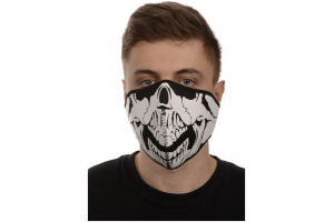 EMERZE maska neoprénová Skull čierna/biela