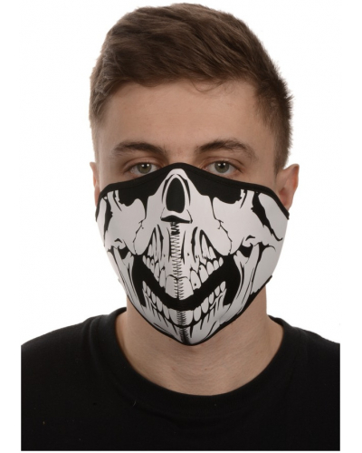EMERZE maska neoprenová Skull černá/bílá