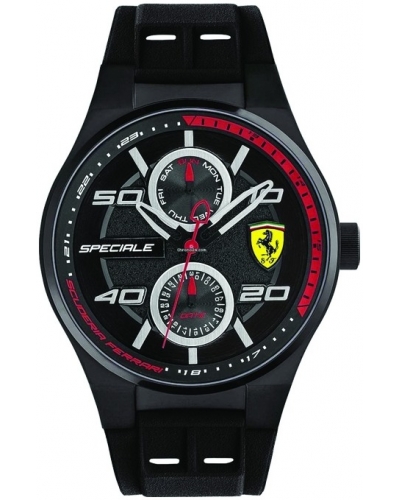 FERRARI hodinky SPECIALE MULTIFUNCTION black / red