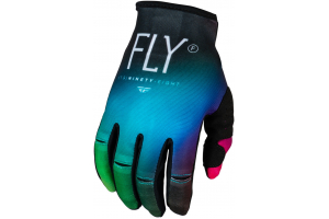 FLY RACING rukavice KINETIC PRODIGY 2024 dětské růžová/modrá/hi-vis