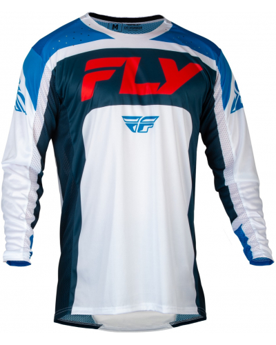 FLY RACING dres LITE 2024 červená/bílá/modrá