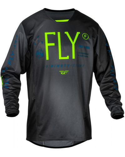 FLY RACING dres KINETIC PRODIGY 2024 dětské černá/neon zelená/modrá