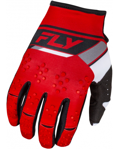 FLY RACING rukavice KINETIC PRIX 2024 červená/šedá/bílá