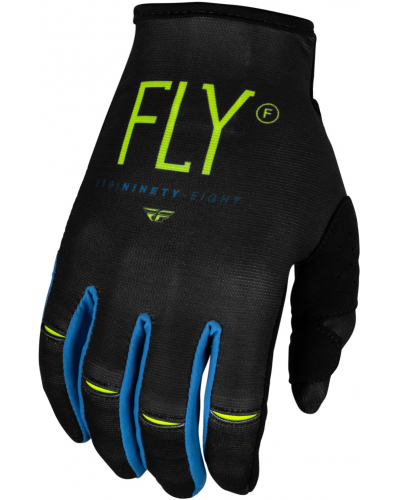 FLY RACING rukavice KINETIC PRODIGY 2024 detské šedá/neón zelená/modrá