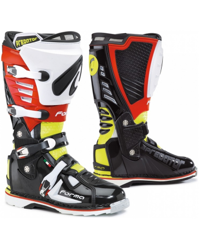 FORMA topánky PREDATOR black / yellow fluo / red