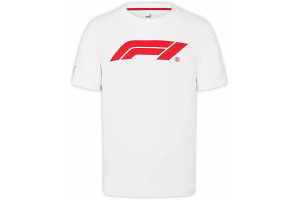 F1 tričko LOGO Puma white