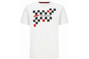 F1 triko FLAG Graphic white
