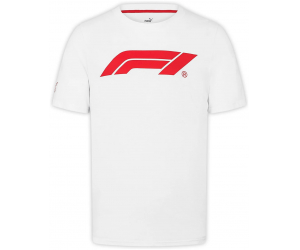 F1 tričko LOGO Puma white