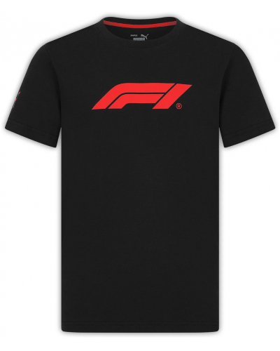 F1 tričko LOGO Puma detské black