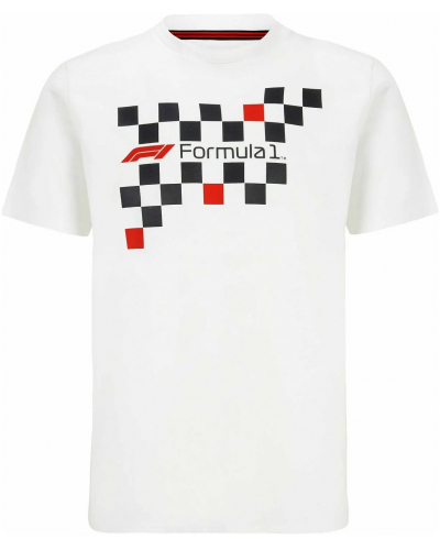 F1 tričko FLAG Graphic white