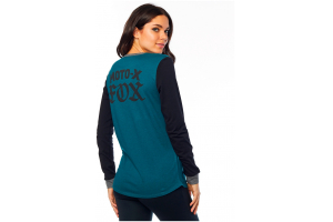 FOX tričko MOTO X LS dámske jade