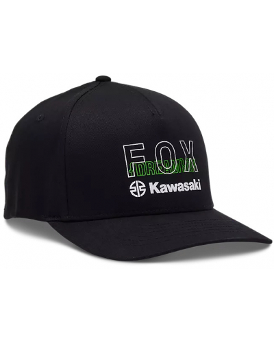 FOX šiltovka FOX X KAWASAKI Flexfit black