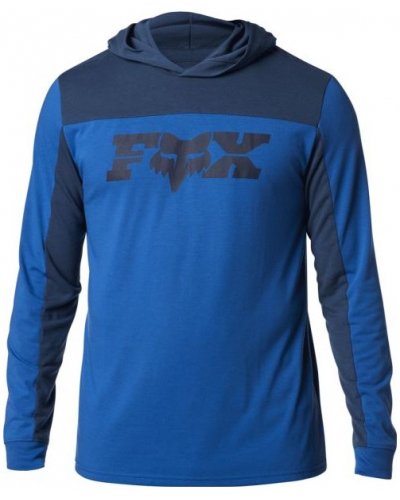 FOX tričko s dlhým rukávom GENERAL Hooded Tech royal blue