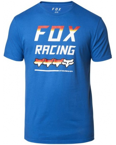 FOX tričko FULL COUNT SS Premium royal blue