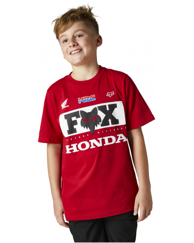 FOX tričko YOUTH HONDA Ss detské flame red
