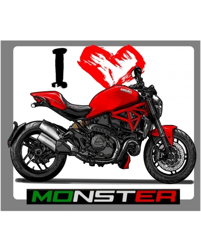 FMRA samolepka Aj LOVE Ducati Monster