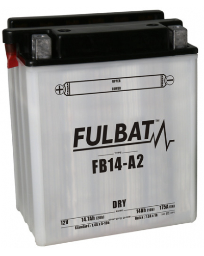 FULBAT konvenční motocyklová baterie FB14-A2 (YB14-A2) Včetně balení kyseliny