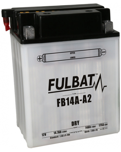 FULBAT konvenční motocyklová baterie FB14A-A2 (YB14A-A2) Včetně balení kyseliny