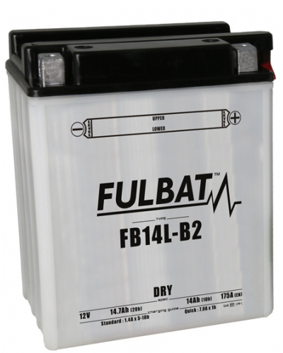FULBAT konvenční motocyklová baterie FB14L-B2 (YB14L-B2) Včetně balení kyseliny