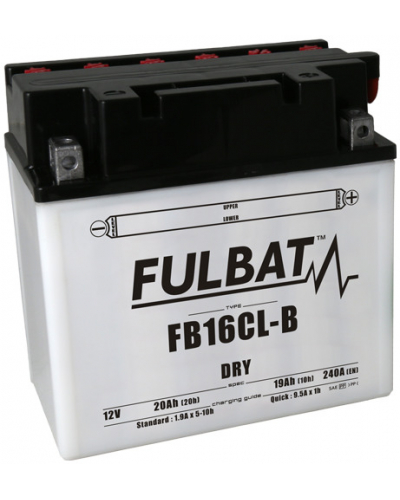 FULBAT konvenční motocyklová baterie FB16CL-B (YB16CL-B) Včetně balení kyseliny