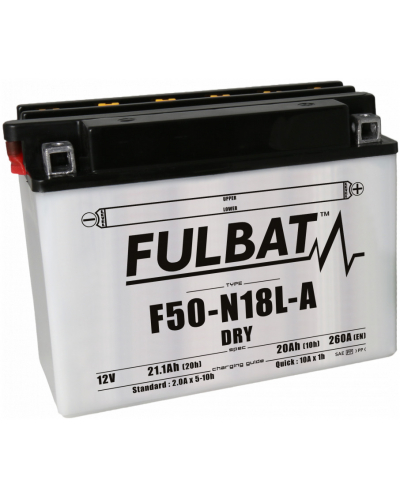 FULBAT konvenční motocyklová baterie F50-N18L-A (Y50-N18L-A) Včetně balení kyseliny