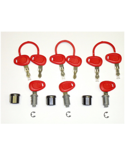 GIVI Z228 sada 3 zámků (lze i pro E 52 a V 46) s červenými klíči