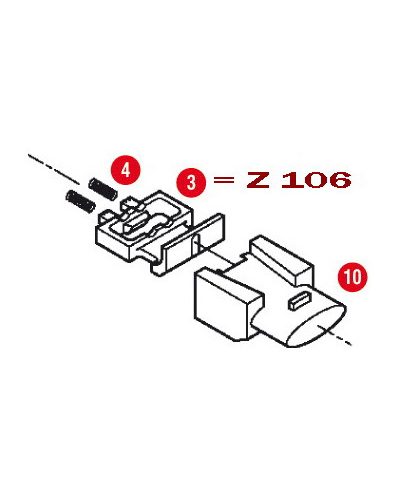 GIVI Z109 pružinka zástrčky kufru (pro zástrčku Z 106), 2 ks - pozice 4