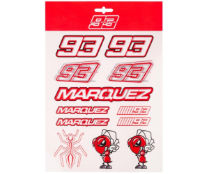 GP APPAREL nálepky MM93 Big Marquez red / white