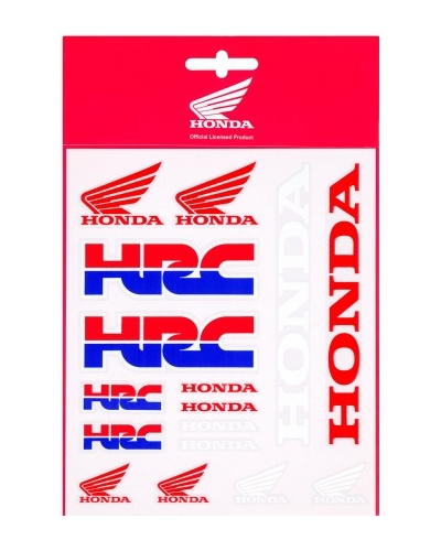 GP APPAREL nálepky HRC HONDA Medium white / blue / red